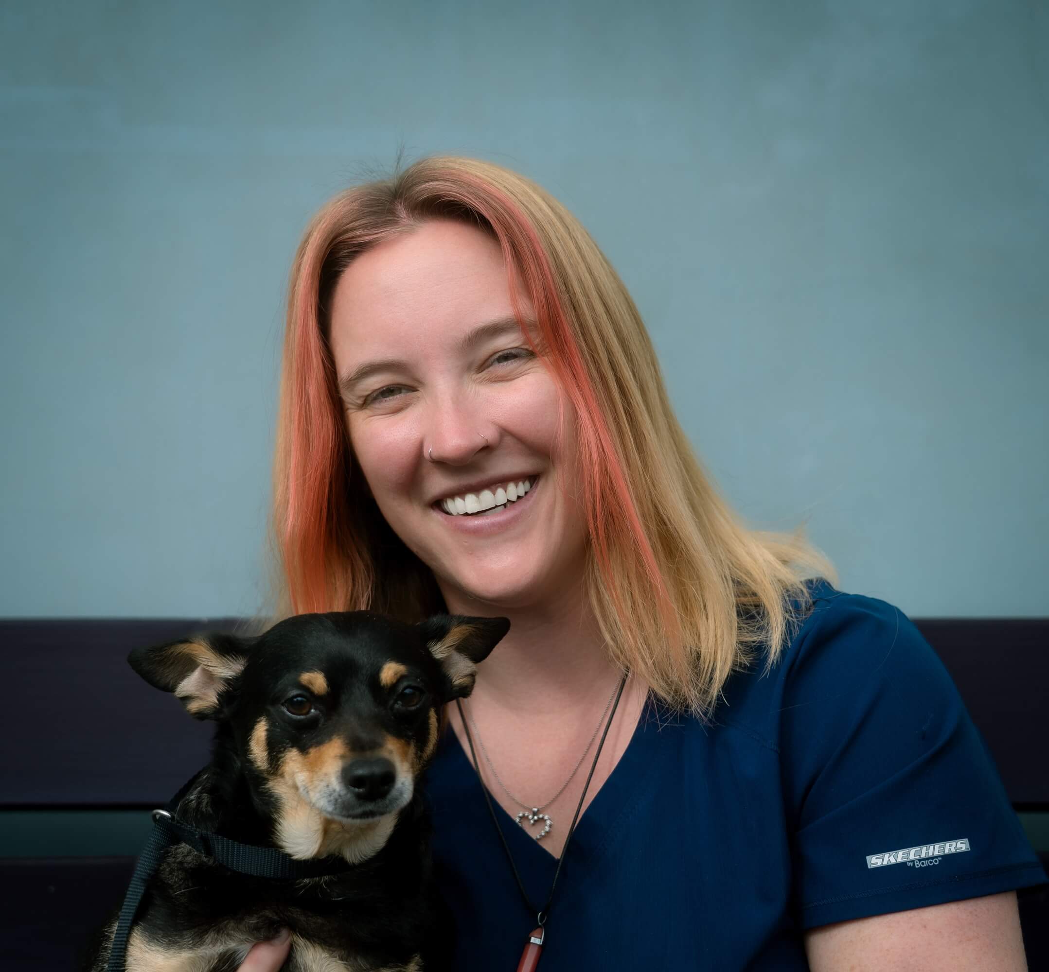 Alison with her dog
